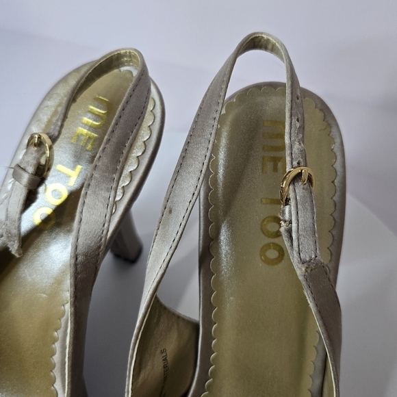 ⭐️40% off⭐️ Me Too Jade Satin Heels in Champagne Color - Picture 8 of 11